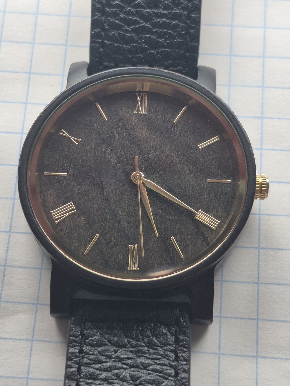 Etsy Wooden Watch Minimalist Dark Wood Dial + 143 Engraving – Fresh Battery
